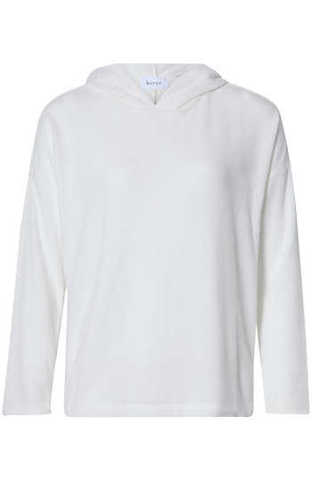 Ribbed Contrast Hoodie Slide 1