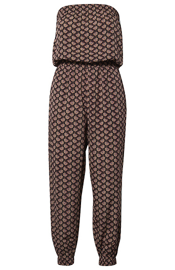Printed Strapless Jumpsuit Slide 1