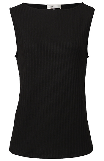 Sleeveless Boat Neck Knit Top Slide 1