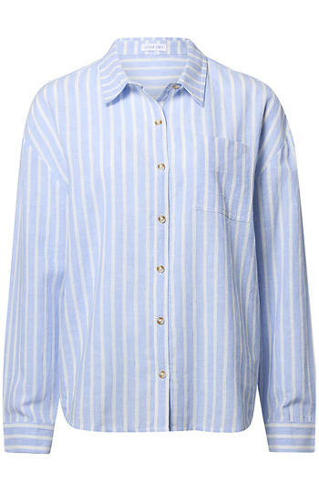 Striped Button Up Shirt Slide 1