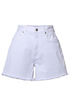 High Rise Frayed Hem Shorts