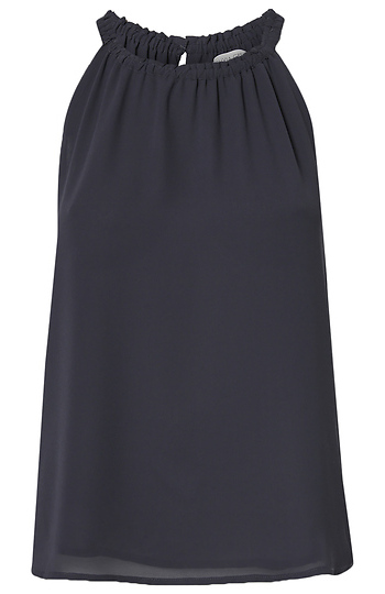 Ruched Neck Sleeveless Top Slide 1