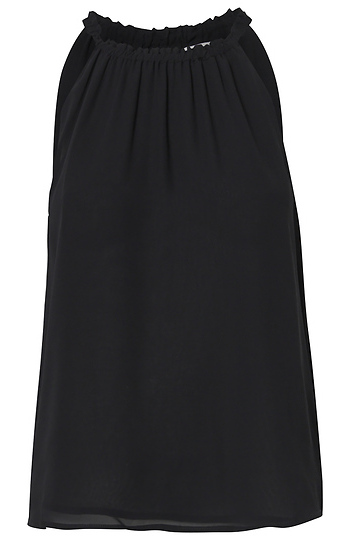 Ruched Neck Sleeveless Top Slide 1