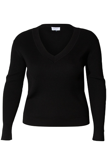 Wide V-Neck Pullover Slide 1