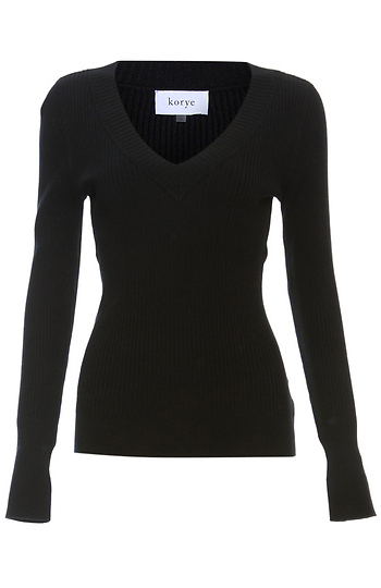 Wide V-Neck Pullover Slide 1