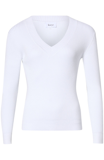 Wide V-Neck Pullover Slide 1