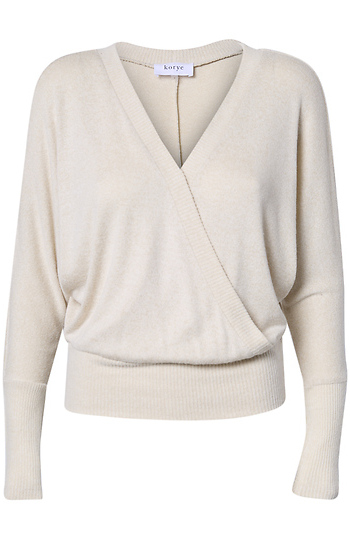 Surplice Brushed Knit Top Slide 1