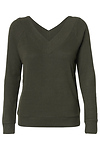 Ribbed V-Front Brushed Top