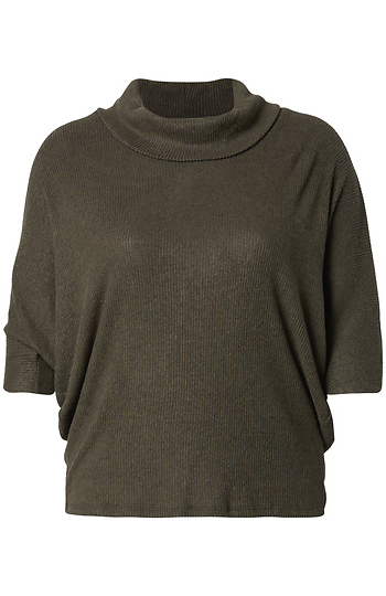 Cowl Neck Sleeve Top Slide 1