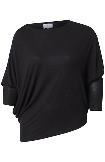 Brushed Asymmetrical Hem Long Sleeve Top Slide 1