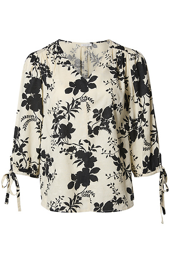 V-Neck Floral Blouse Slide 1