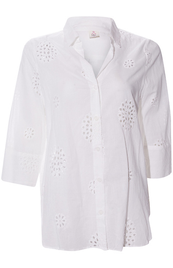 Embroidered Button Shirt Slide 1