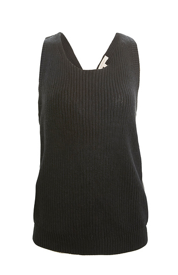 Cross Back Knit Tank Top Slide 1