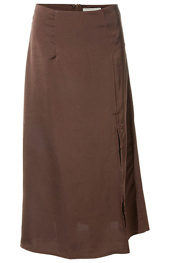 Silky Midi Skirt Slide 1