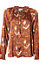 Printed Tie Neck Blouse Thumb 1