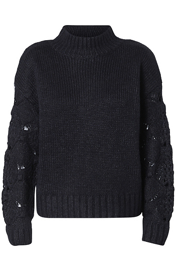 Cable Knit Sweater Slide 1