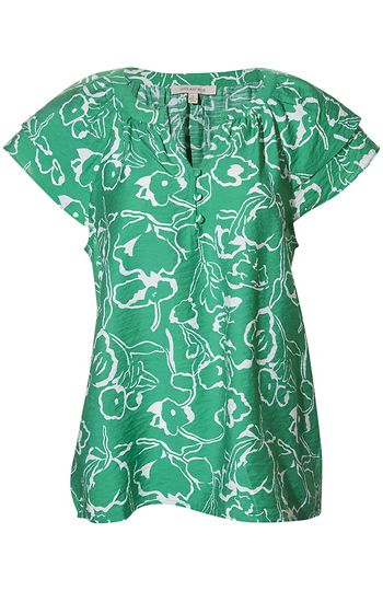 Floral Double Sleeve Top Slide 1