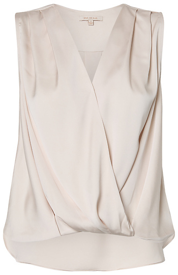 Sleeveless Drape Front Top Slide 1