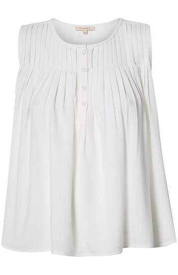 Sleeveless Pleated Top Slide 1