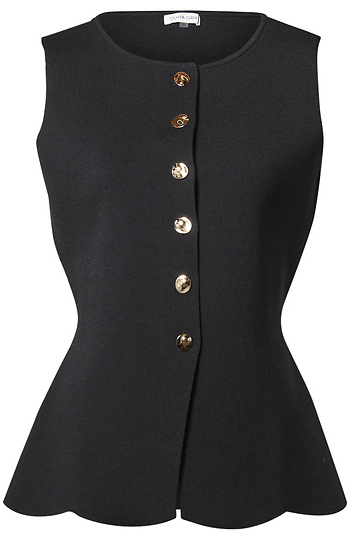 Sleeveless Knit Peplum Top Slide 1