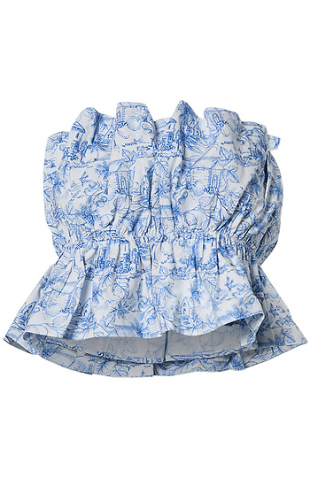 Pleated Strapless Top Slide 1