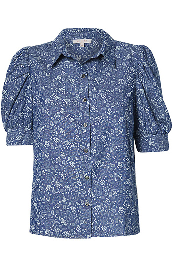 Paisley Chambray Blouse Slide 1