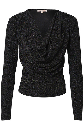Cowl Neck Shimmer Top Slide 1