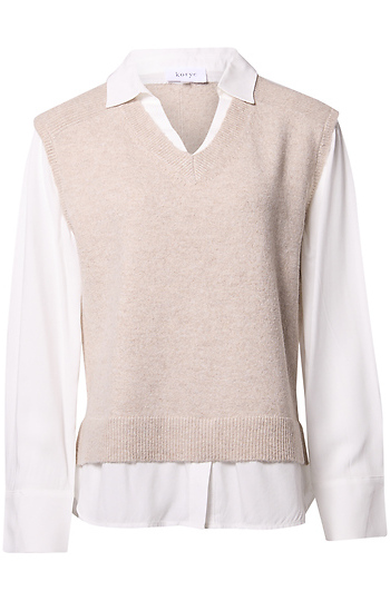 Twofer Sweater Top Slide 1