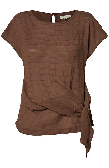 Short Sleeve Side Tie Top Slide 1