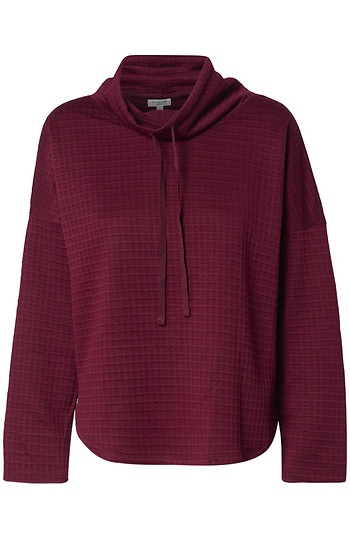 Cowl Neck Long Sleeve Top Slide 1