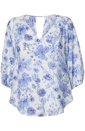 V-Neck Flower Top Slide 1