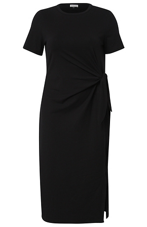 Front Side Tie Dress in Black | DAILYLOOK Front Side Tie Dress in Black | DAILYLOOK