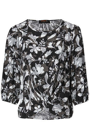 Front Twist Floral Top Slide 1