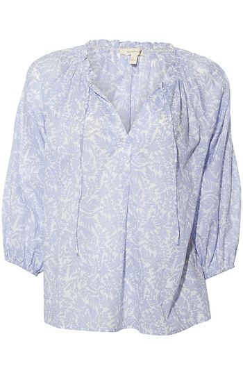 3/4 Printed Split Neck Blouse Slide 1