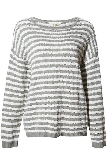 Crochet Stripe Long Sleeve Slide 1