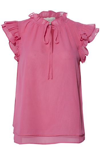 Short Ruffle Sleeve Top Slide 1