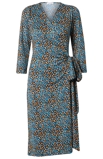 Printed Wrap Dress Slide 1