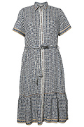Short Sleeve Belted Maxi Dress