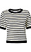Stripe Puff Sleeve Top Thumb 1