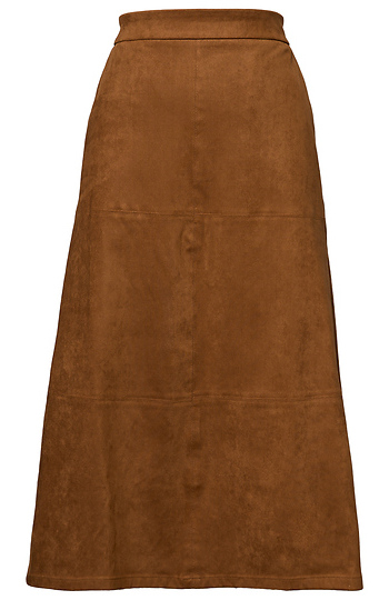 Suede Midi Skirt Slide 1