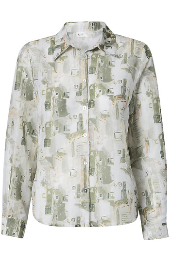Abstract Print Blouse Slide 1
