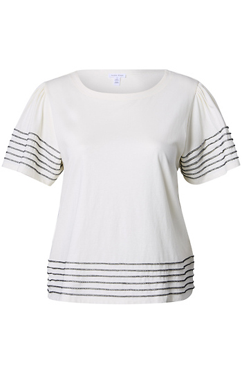 Boat Neck Top W/ Contrast Slide 1