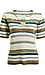 Split Neck Striped Tee Thumb 1