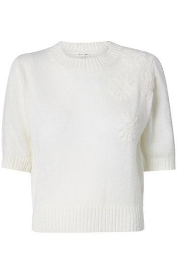 Flower Detailed Knit Top Slide 1