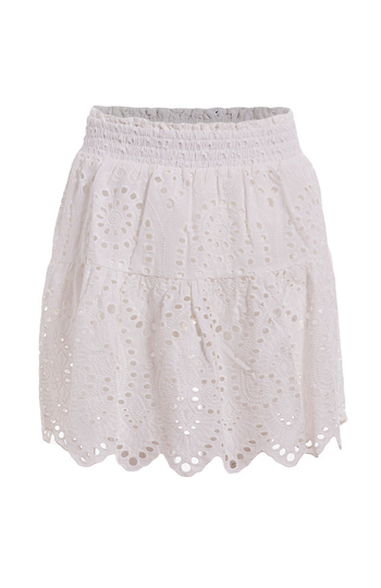 Skies Are Blue Eyelet Lace Mini Skirt Slide 1