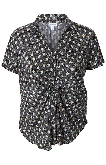 Tribal Button Down Shirt with Shirring Slide 1