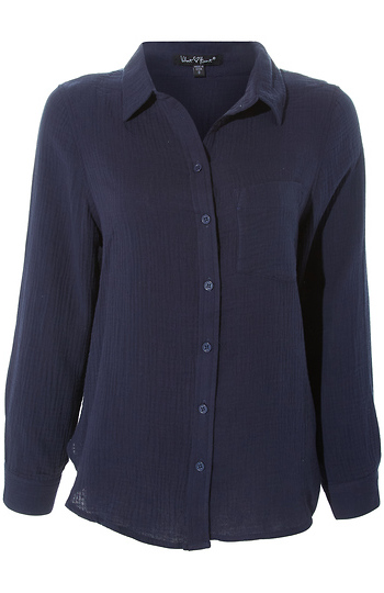 Velvet Heart Front Button Shirt Slide 1