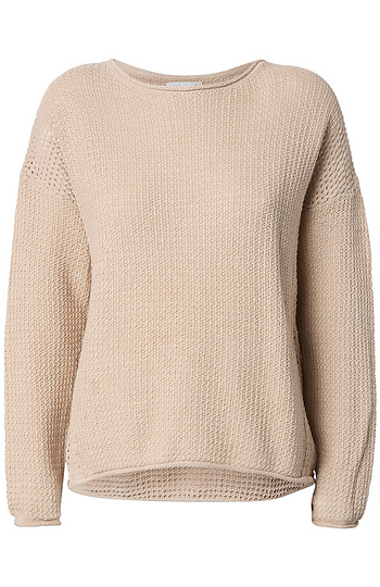 Waffle Knit Drop Shoulder Sweater Slide 1