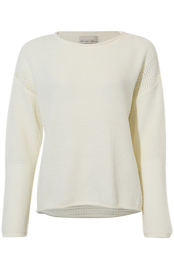 Waffle Knit Drop Shoulder Sweater Slide 1