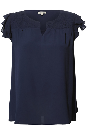 Smocking Detailed Front Top Slide 1